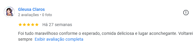 Avaliação Google Vinnacretys