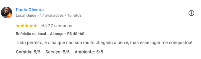 Avaliação Google Vinnacretys